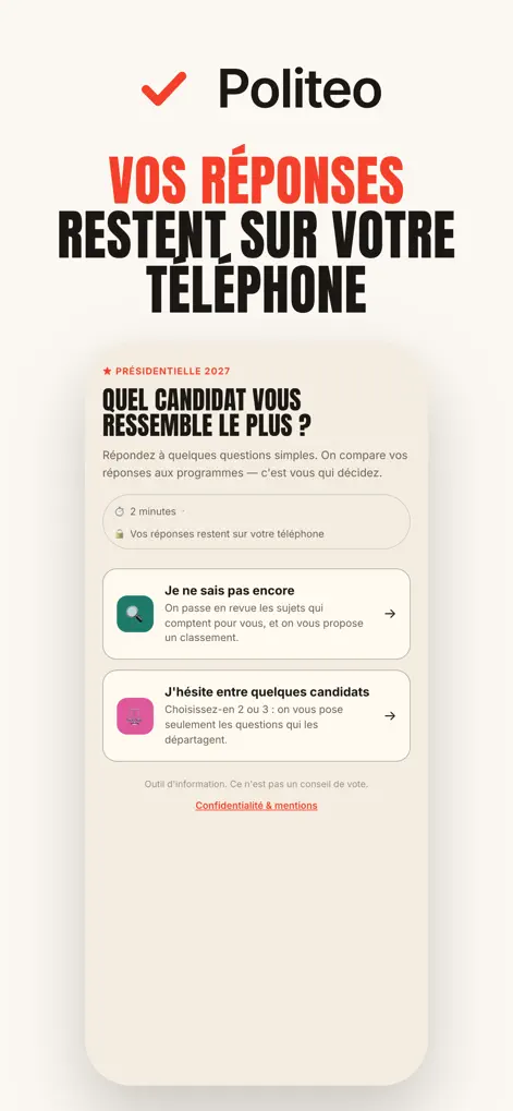 Politeo · Présidentielle 2027 - Application Actualités | MWM