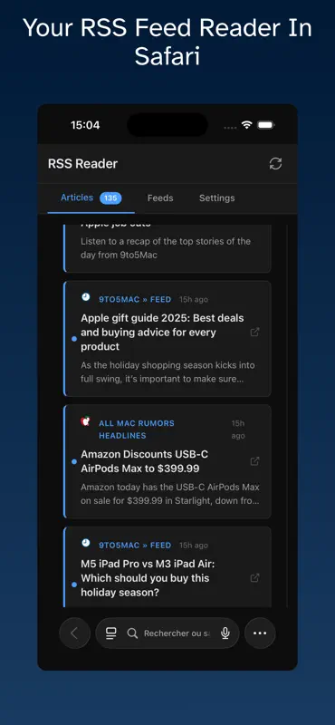 RSS Reader for Safari screenshot 1 of 2