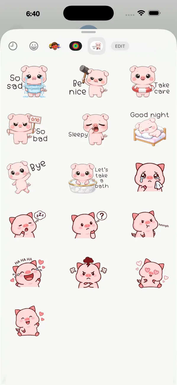 Screenshot #3 pour Chubby Pinky Pig - WA Stickers