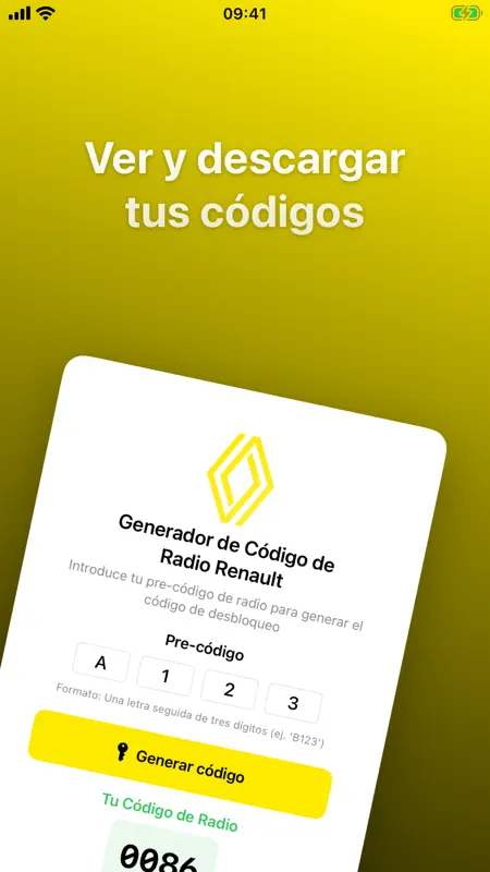 Radio Code: Desbloqueo Renault screenshot 2 of 3