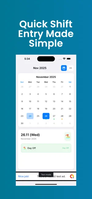 Work Shift Calender Organizer screenshot 2