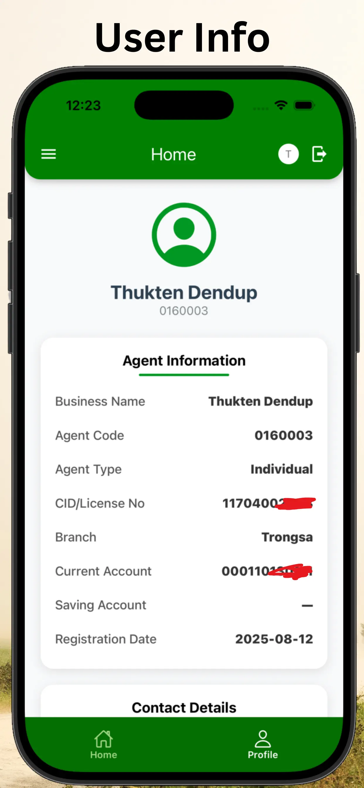 #7. Agent Banking (iOS) Podle: BHUTAN DEVELOPMENT BANK LTD