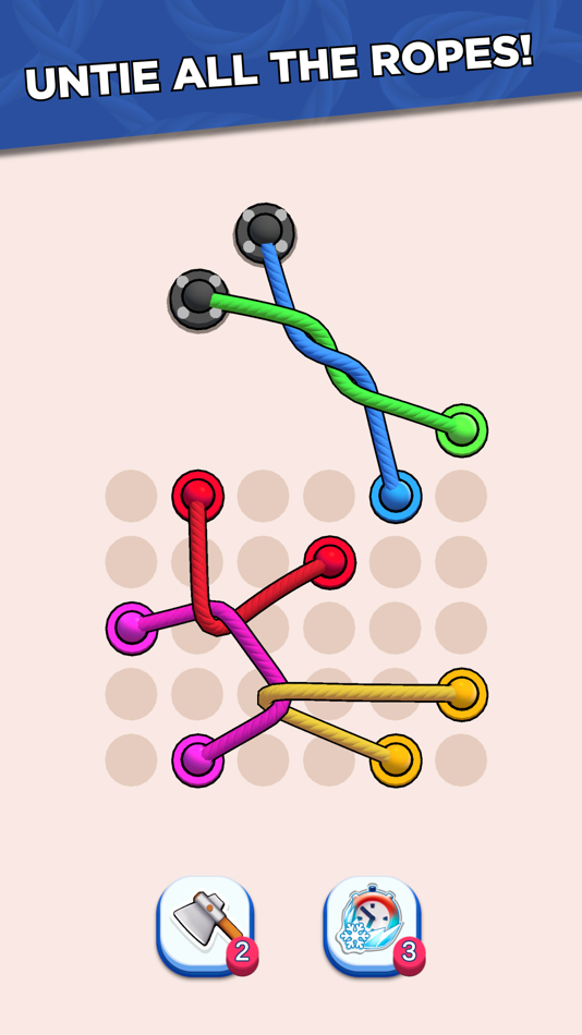 #1. Twisted Ropes: Untangle 3D (iOS) Av: Fomo Games