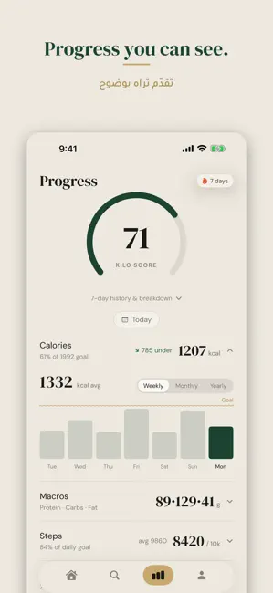 Kilo: Calorie Tracker iPhone screenshot 4