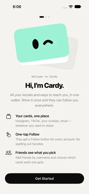 Cardy: Share Your Socials screenshot 1