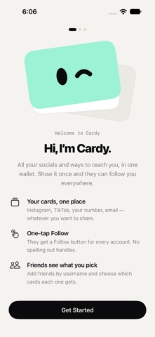 Cardy: Share Your Socials screenshot 1