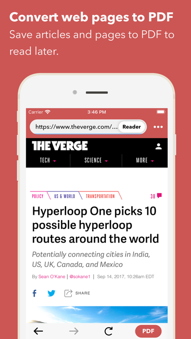 Screenshot #1 pour Web to PDF Converter & Reader