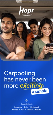 Hopr: Carpool, Ride Share App iPhone screenshot 1