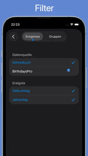 Screenshot von BirthdaysPro HD auf dem iPhone 5