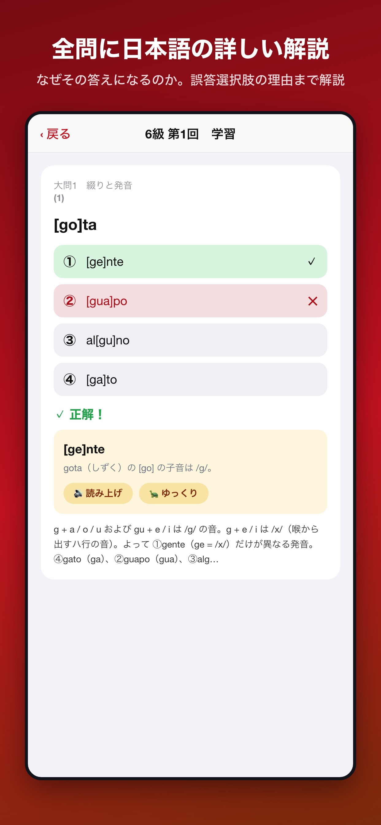 Screenshot 3 of スペイン語模擬問題集 6級