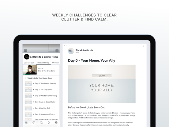 The Minimalist Life iPad screenshot 3 - Productivity app