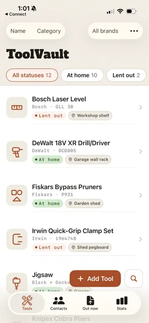 ToolVault - Tool Tracking screenshot 1