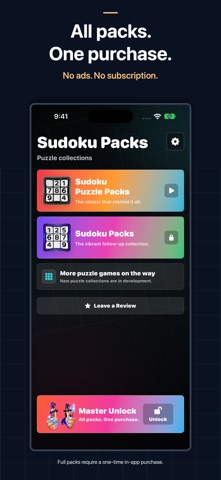 Sudoku Puzzle Packs iPhone screenshot