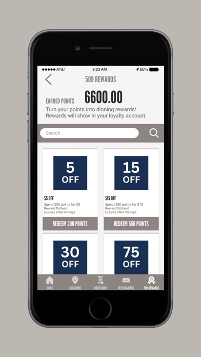 509 Hospitality Rewards Screenshot