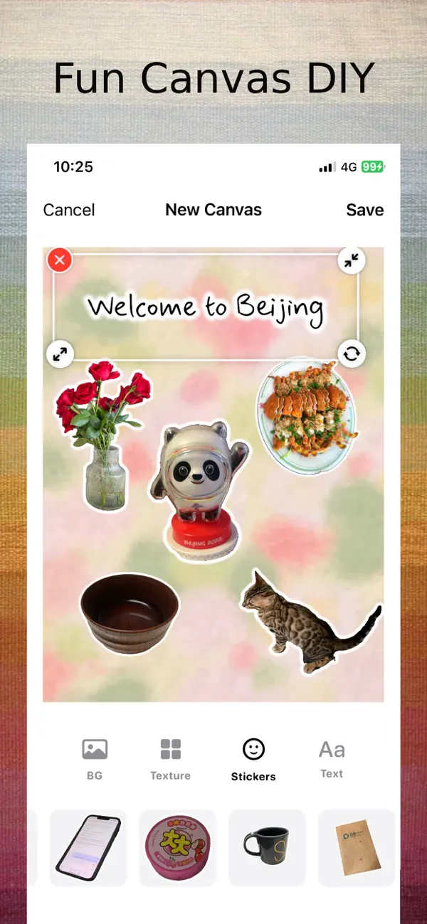 Screenshot #1 pour StickerCam Maker for Message