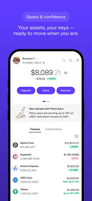 Petra: Aptos Crypto Wallet screenshot 3