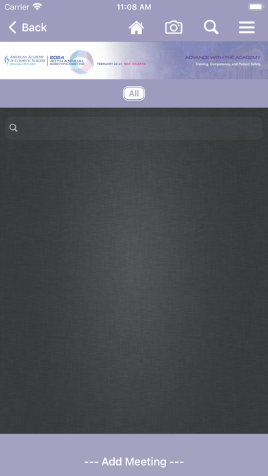 AACS Meetings Screenshot