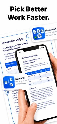 Merge PDF Files－Split PDF Doc iPhone screenshot