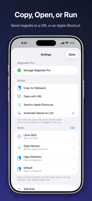 Magnet Link Handler - Magnetar screenshot 3