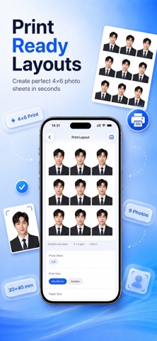 Passport Photo Maker: ID Kit iPhone screenshot