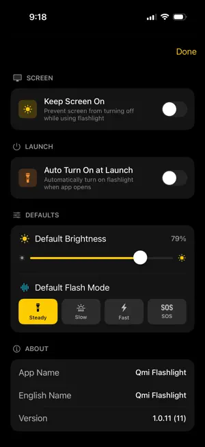 Qmi Flashlight screenshot 2