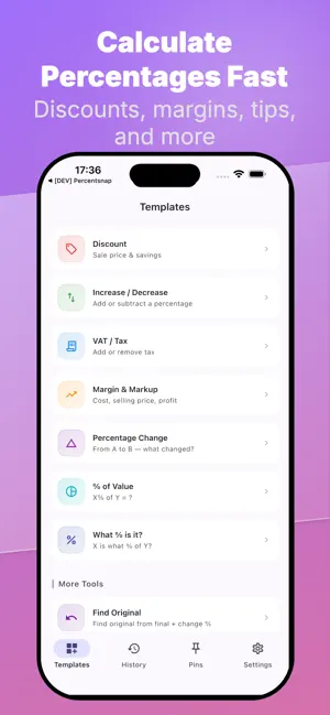 PercentSnap: Discount Calc screenshot 1