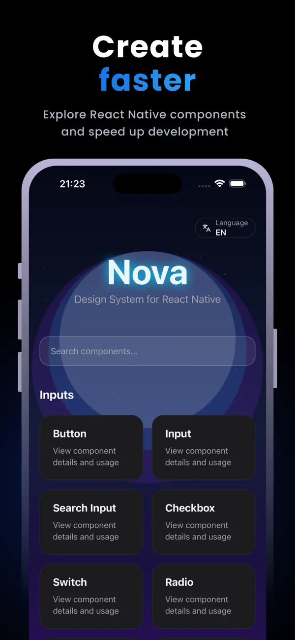 #1. React Native UI Kit – Nova (iOS) By: Alexander Friedrich
