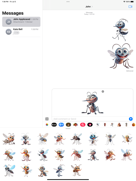 Screenshot #6 pour Happy Mosquito Stickers