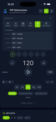 PtP Metronome screenshot