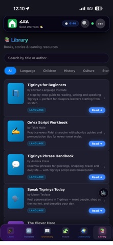 Fidel — Learn Tigrinya screenshot