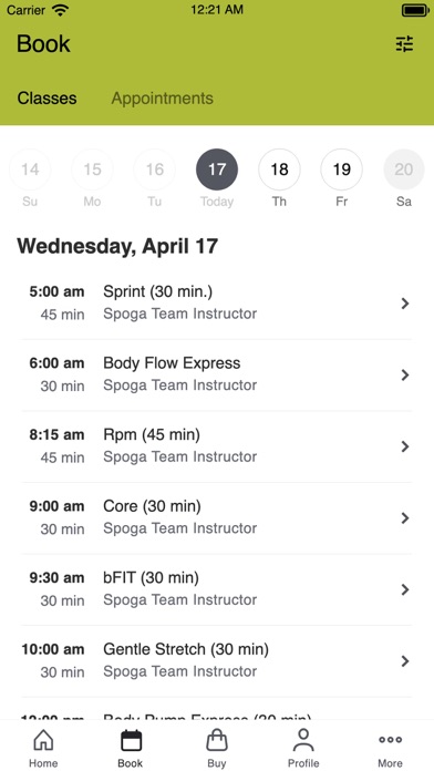 Spoga Fitness Center Screenshot