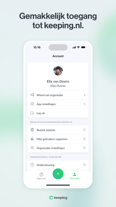 Keeping - Tijdregistratie Screenshot