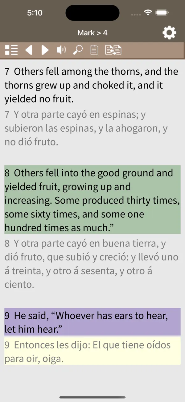 Screenshot #2 pour Seed Bible English Spanish