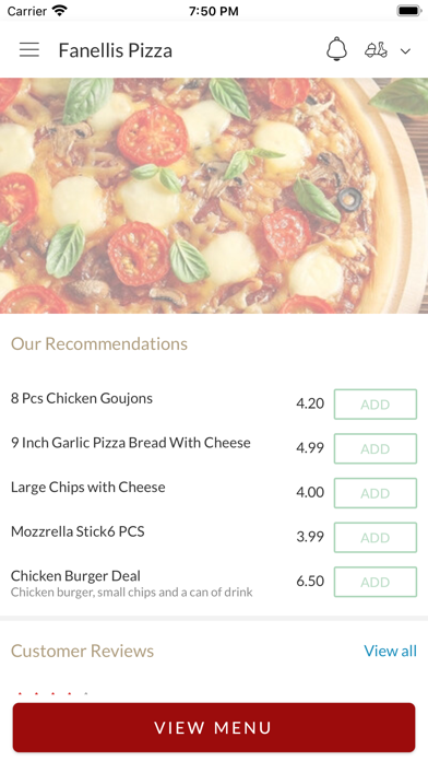 Fanellis Pizza Screenshot