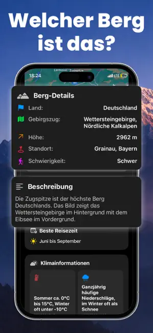 Berge Erkennen: Peak Lens iPhone screenshot 2