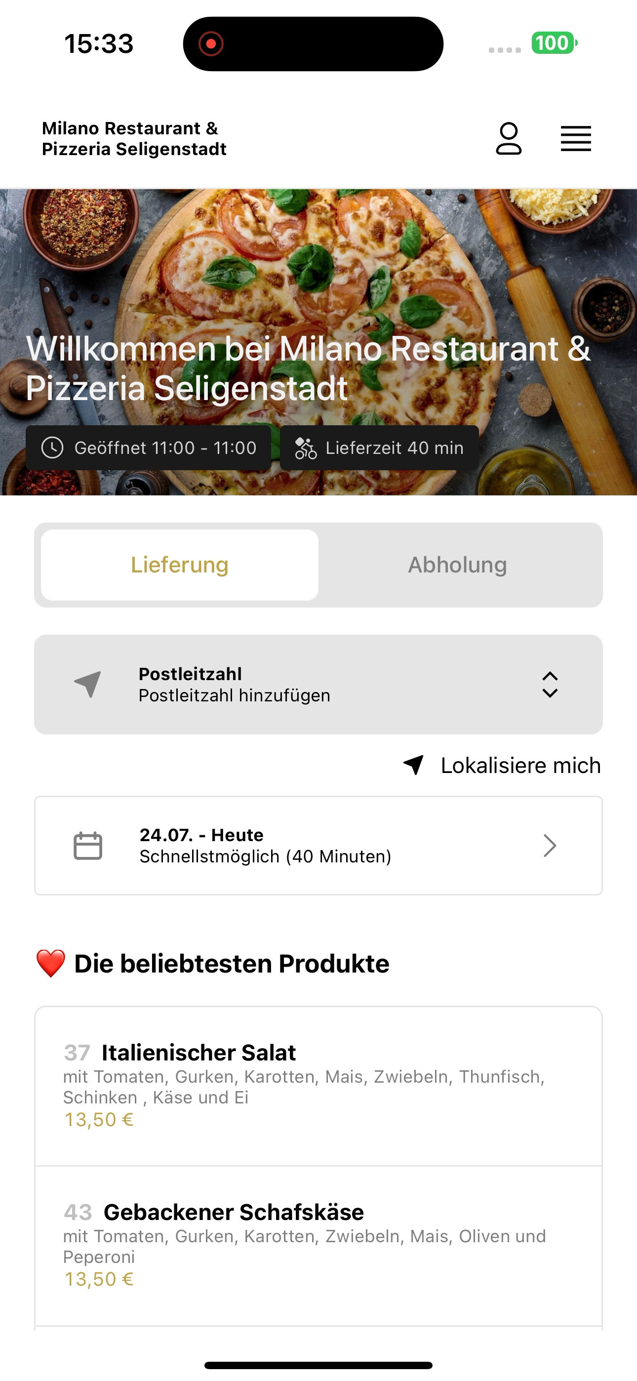 Milano Restaurant & Pizzeria screenshot 5