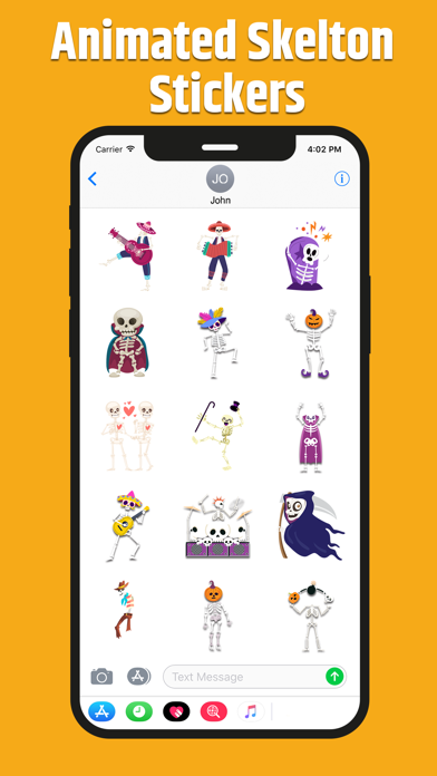 Screenshot #3 pour Animated Skeleton Stickers