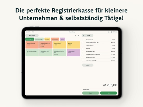 Screenshot #4 pour kassemo Registrierkasse