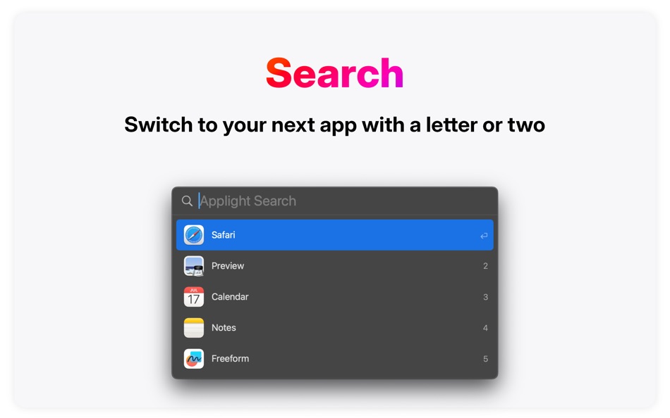 #2. Applight – Smart App Switcher (macOS) 게시자: Seungwoo Choe