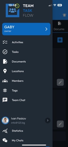 TeamTaskFlowApp screenshot