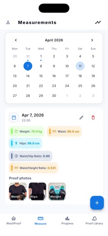 WaistProof: Waist Tracker Screenshot 2 of 10