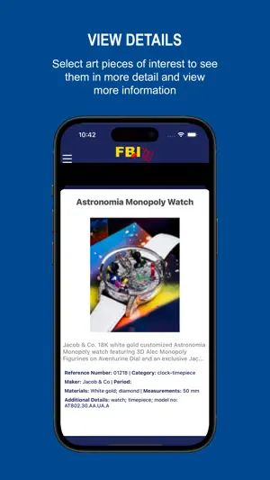 FBI National Stolen Art File screenshot 2