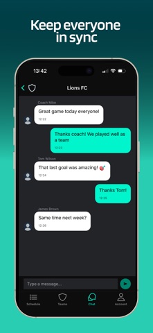 Lineup - Football Team App screenshot
