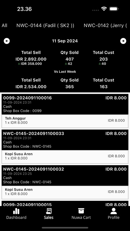 Squadra Pocket Report