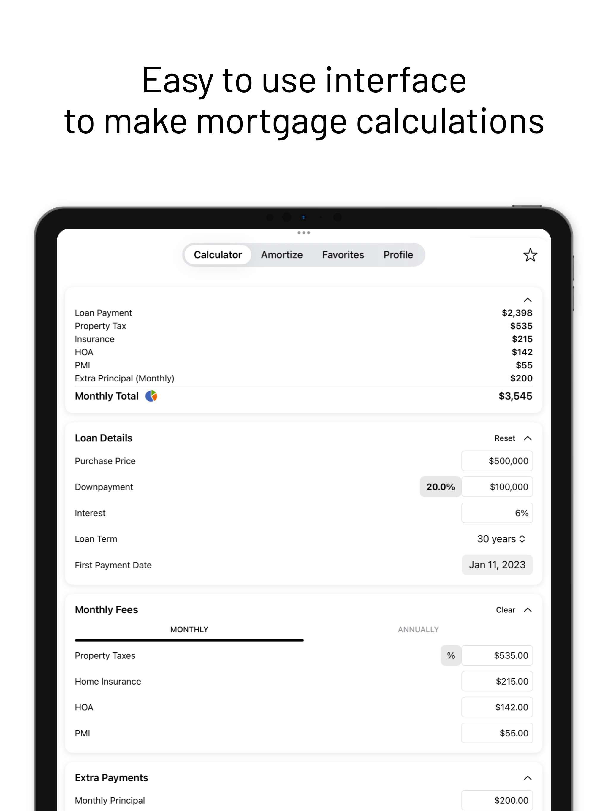 Real Easy: Mortgage Calculator