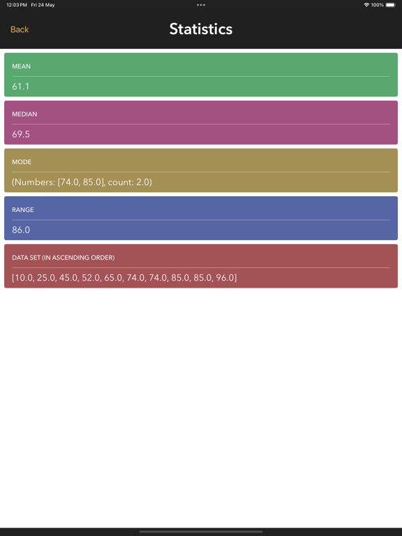 Screenshot #5 pour Mean - Statistics Calculators