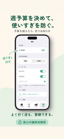 ShokuHi - 週の食費かんたん記録 screenshot