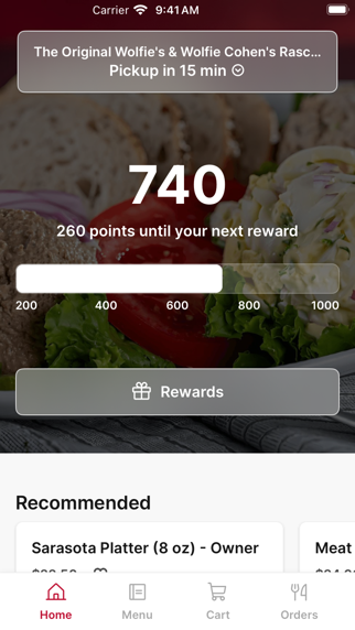The Original Wolfie's iPhone screenshot 1 - Food & Drink app