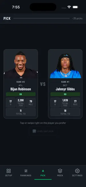DraftRank screenshot 2