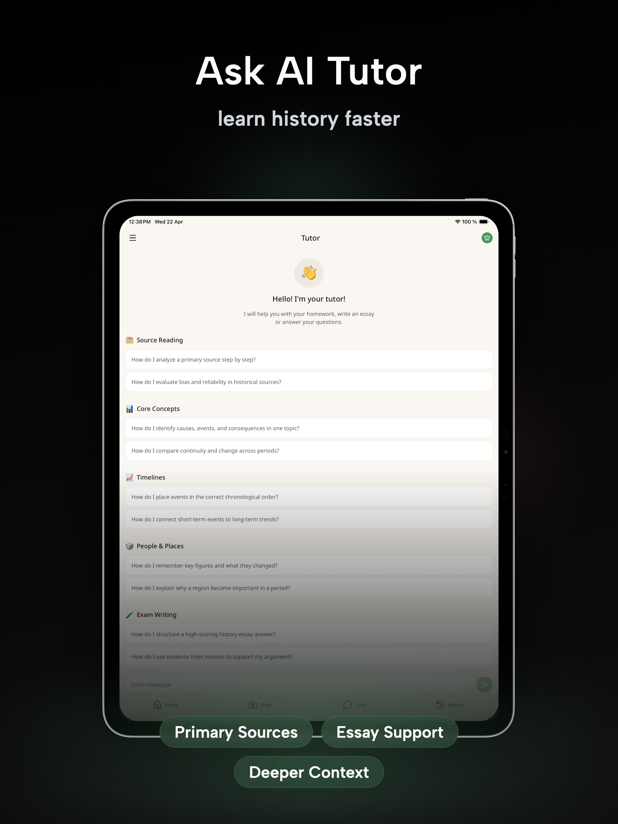 History Homework Helper AI